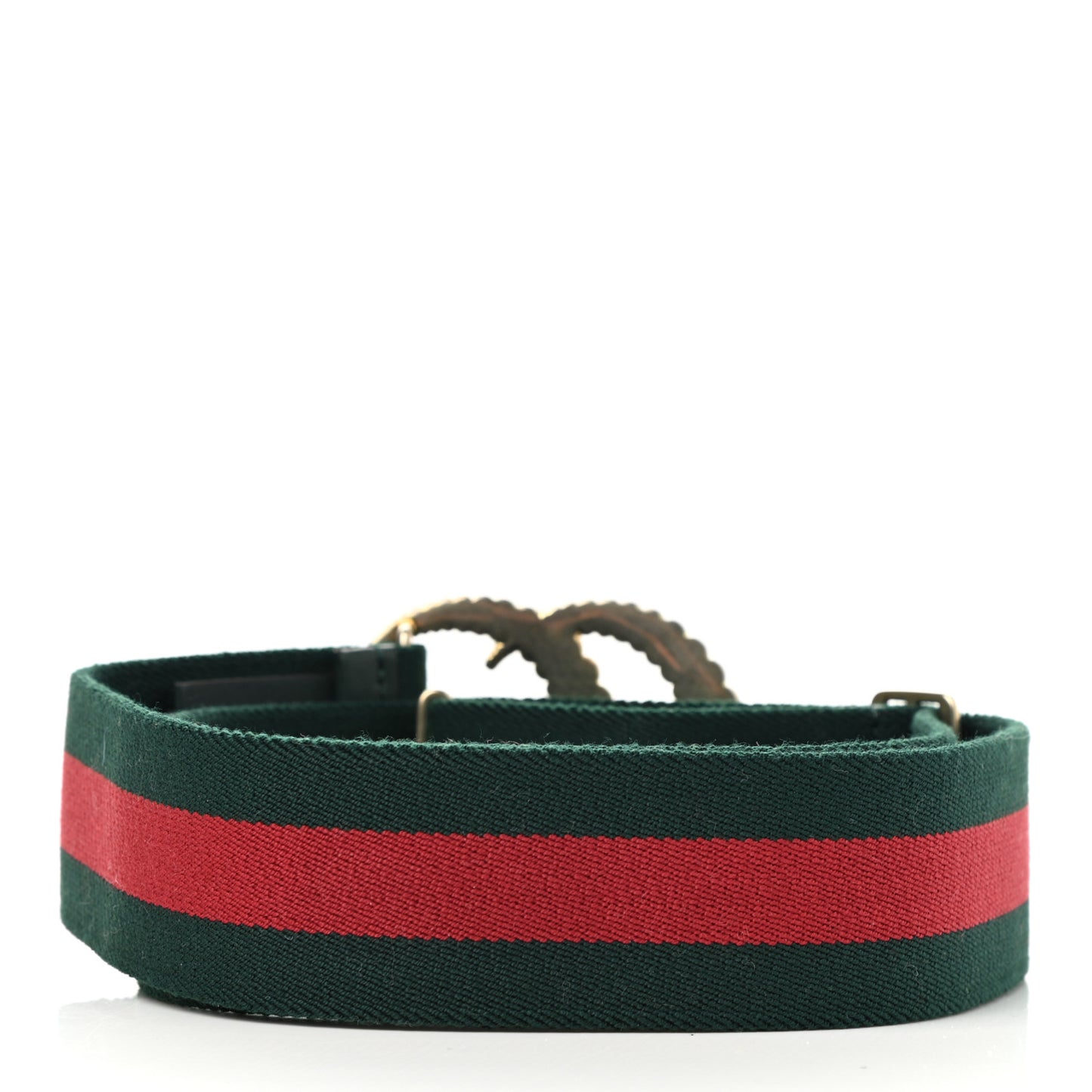 Canvas Torchon Double G Web Belt 90 36 Verde