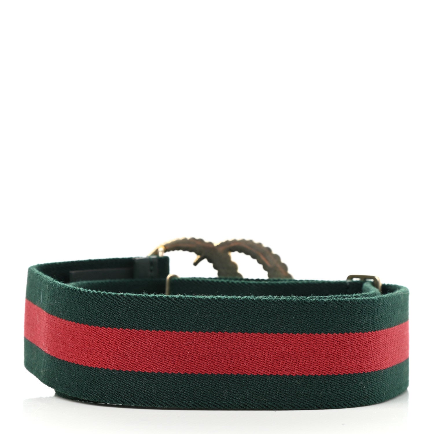 Gucci Canvas Torchon Double G Web Belt 90 36 Verde 2 of 3
