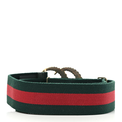 Gucci Canvas Torchon Double G Web Belt 90 36 Verde 2 of 3
