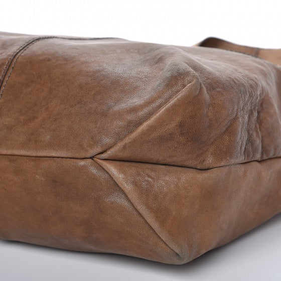 Lambskin George V Apron Bag Brown