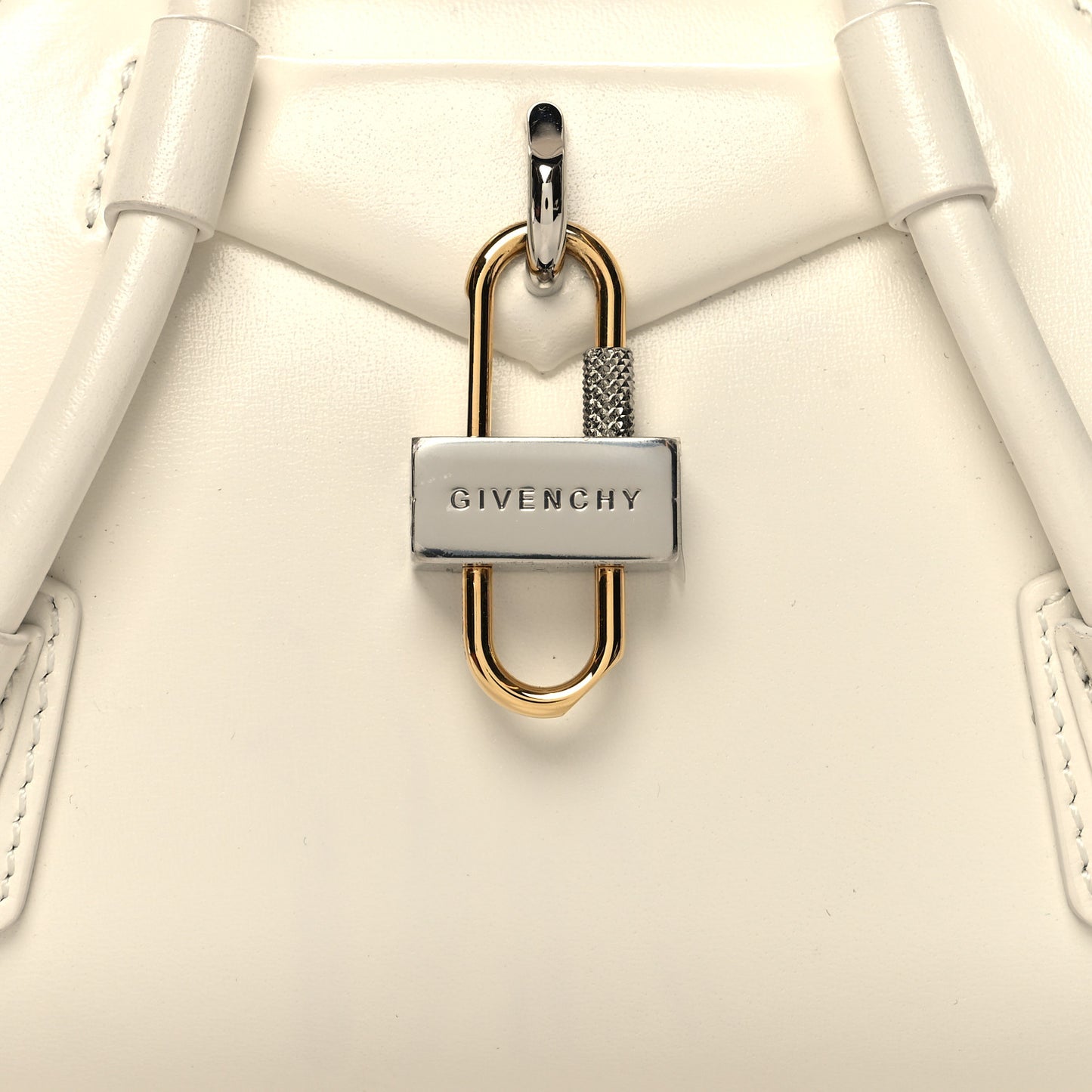 Box Calfskin Mini Antigona Stretch Ivory