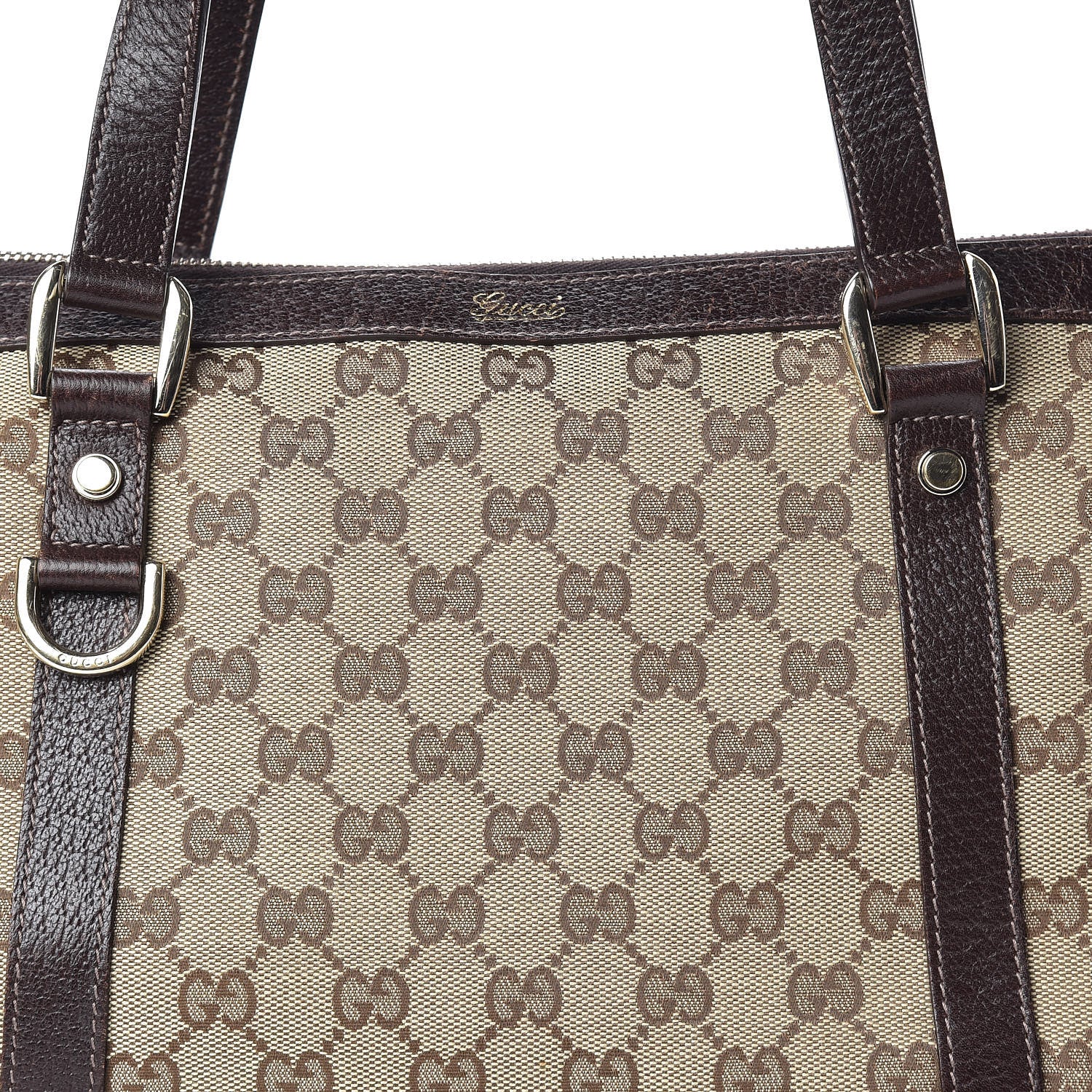 Gucci Monogram Medium Abbey Tote Dark Brown 8 of 19