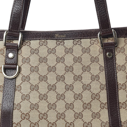 Gucci Monogram Medium Abbey Tote Dark Brown 8 of 19