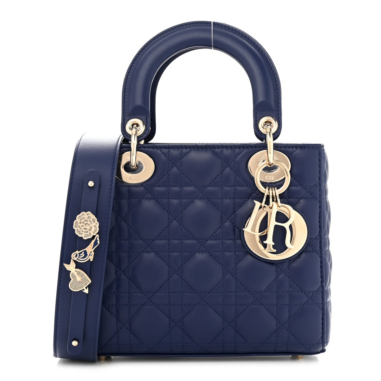 Christian Dior Lambskin Cannage Small My ABCDior Lady Dior Royal Blue 1 of 12