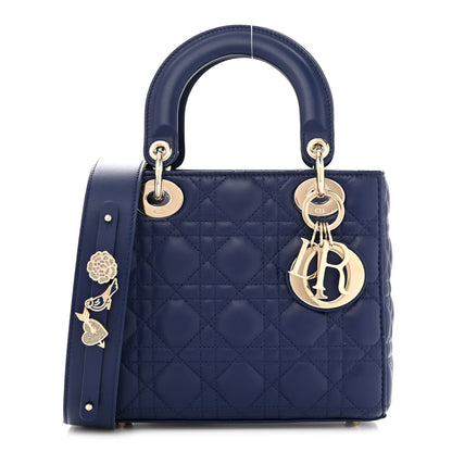 Christian Dior Lambskin Cannage Small My ABCDior Lady Dior Royal Blue 1 of 12