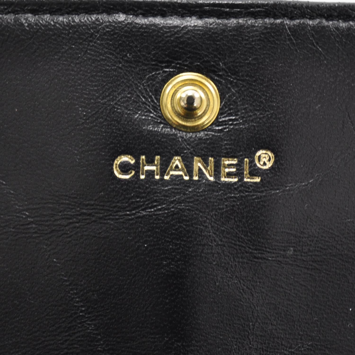 Chanel Leather Chocolate Bar Quilted Long Wallet Black 6 of 8