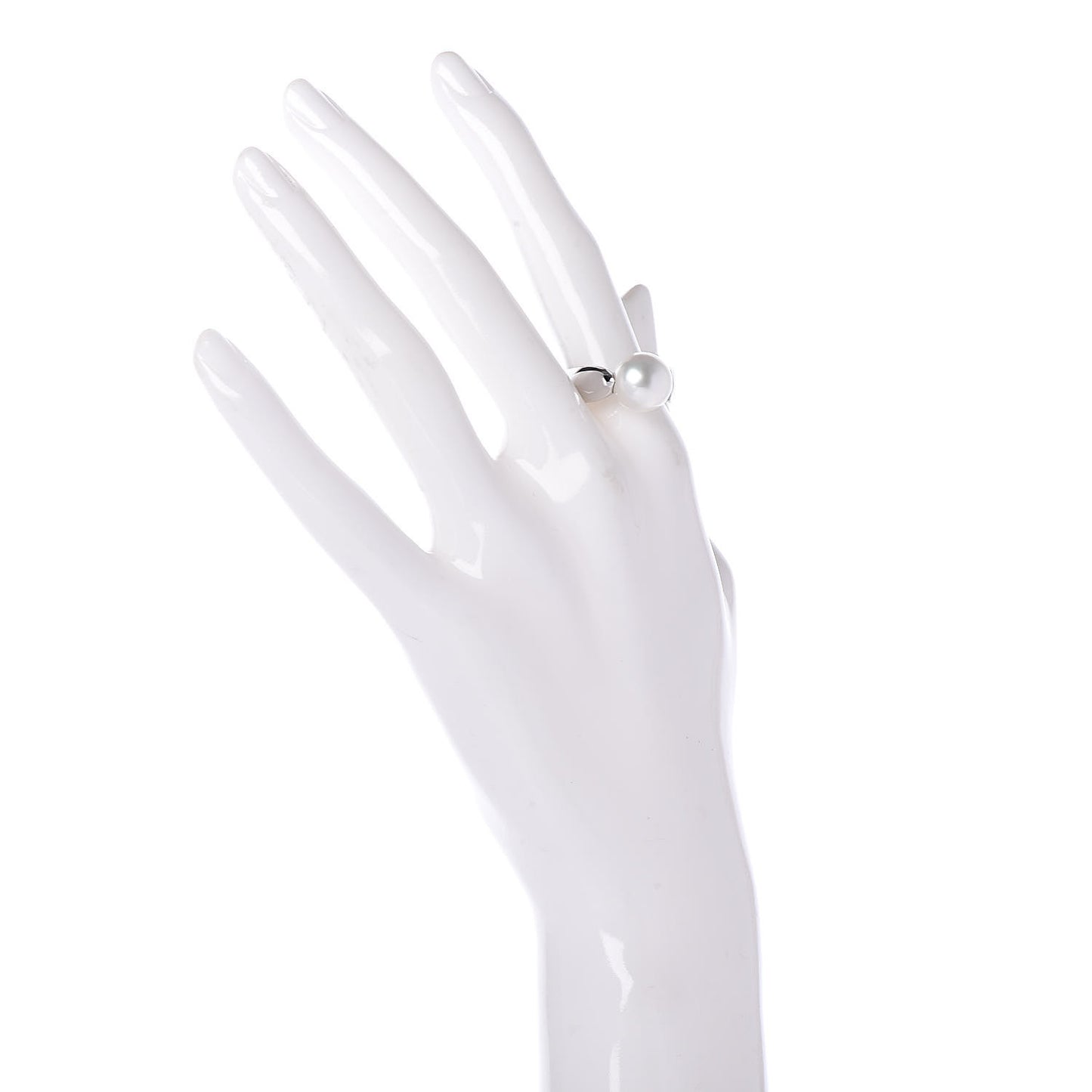 18K White Gold Akoya Pearl 11mm Ring 55 7.25