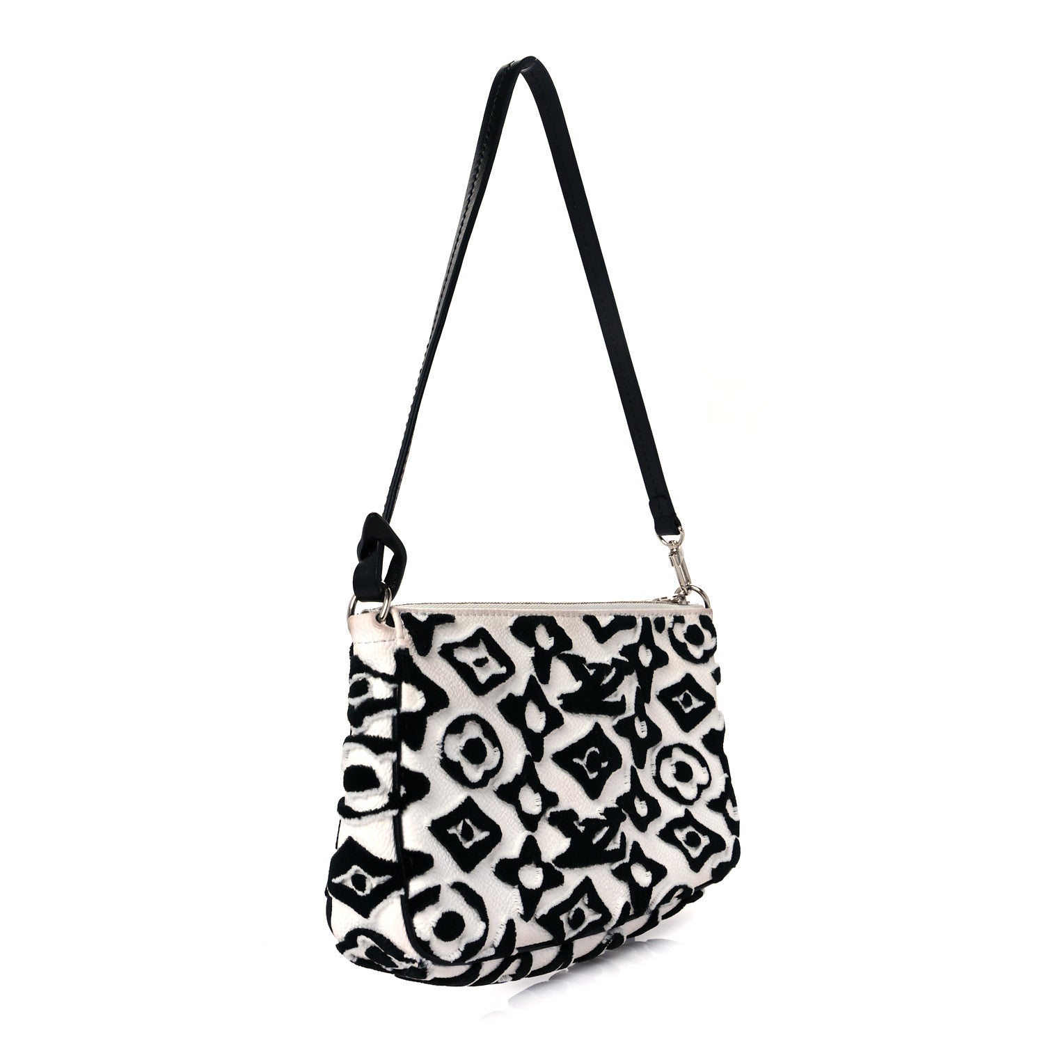 Louis Vuitton X UF Tufted Monogram Pochette Accessories White Black 3 of 9