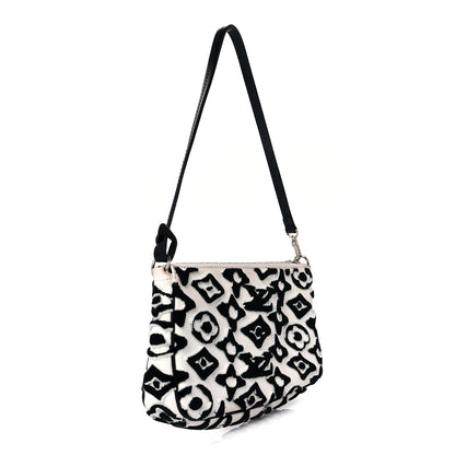 Louis Vuitton X UF Tufted Monogram Pochette Accessories White Black 3 of 9