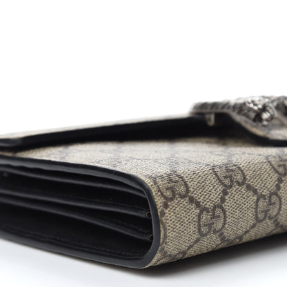 Gucci GG Supreme Monogram Mini Dionysus Chain Wallet Beige Black 6 of 10