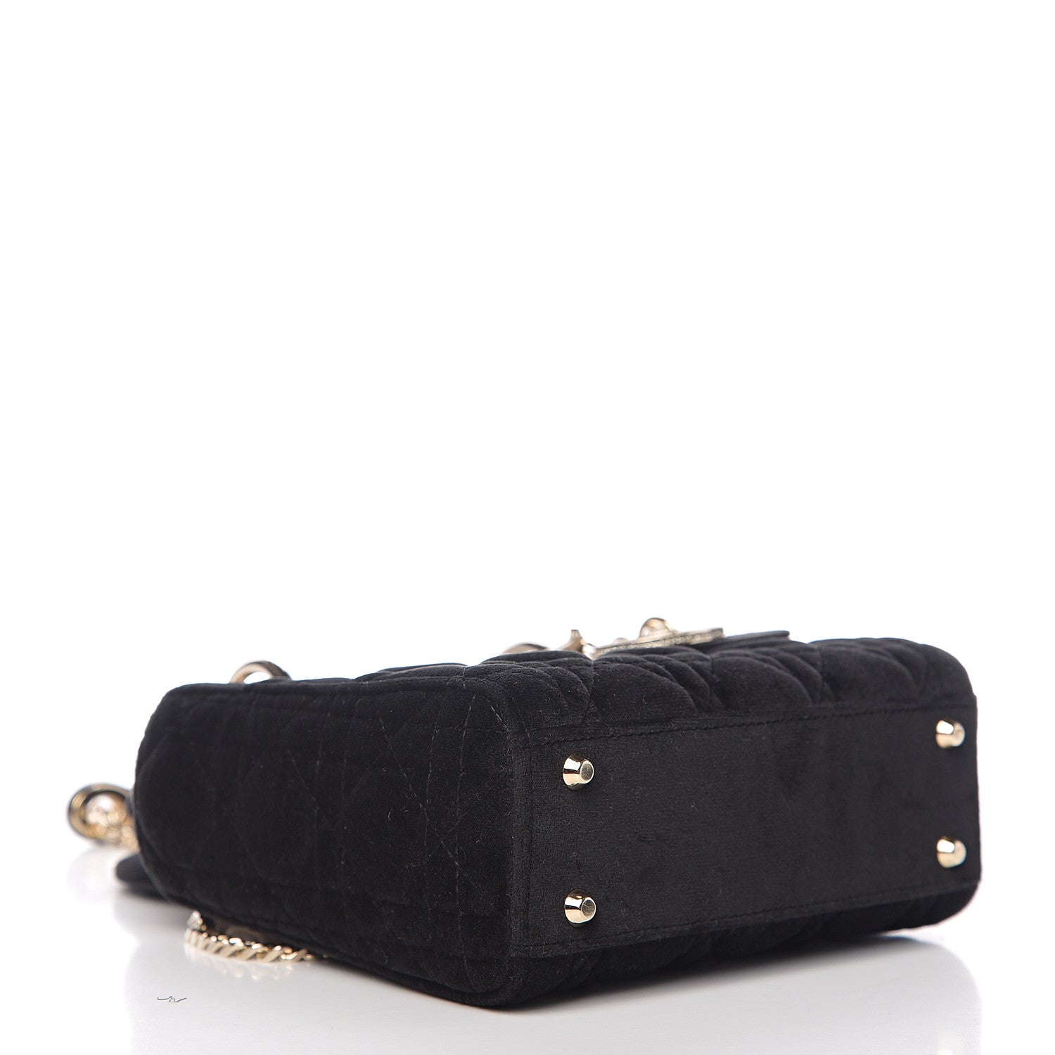 Christian Dior Velvet Mini Lady Dior Black 3 of 9