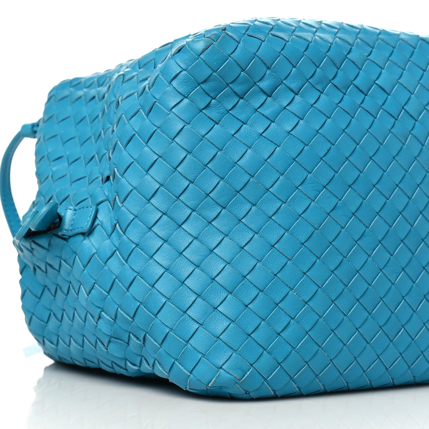 Bottega Veneta Nappa Intrecciato Cube Messenger Turquoise 7 of 8