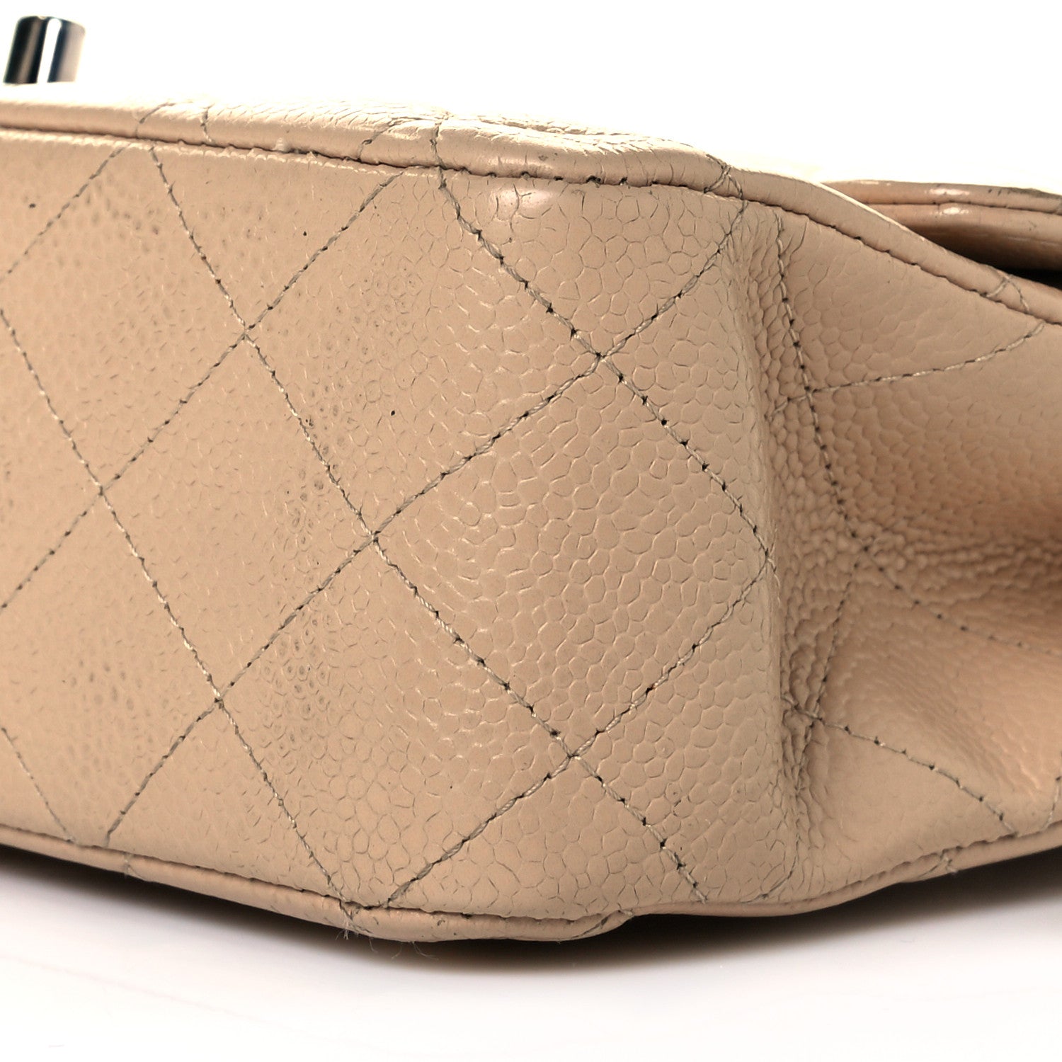 Chanel Caviar Quilted Medium Double Flap Beige Clair 9 of 10