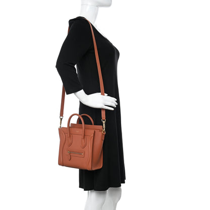 Celine Smooth Calfskin Nano Luggage Terracotta 2 of 10