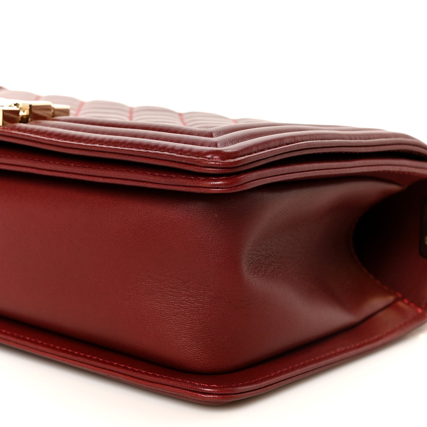 Chanel Lambskin Quilted Medium Boy Flap Burgundy 10 of 10
