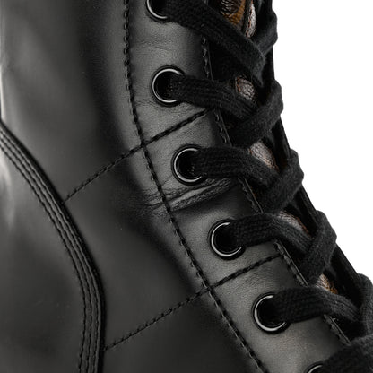 Louis Vuitton Calfskin Monogram Metropolis Flat Ranger Boots 37.5 Black 12 of 12