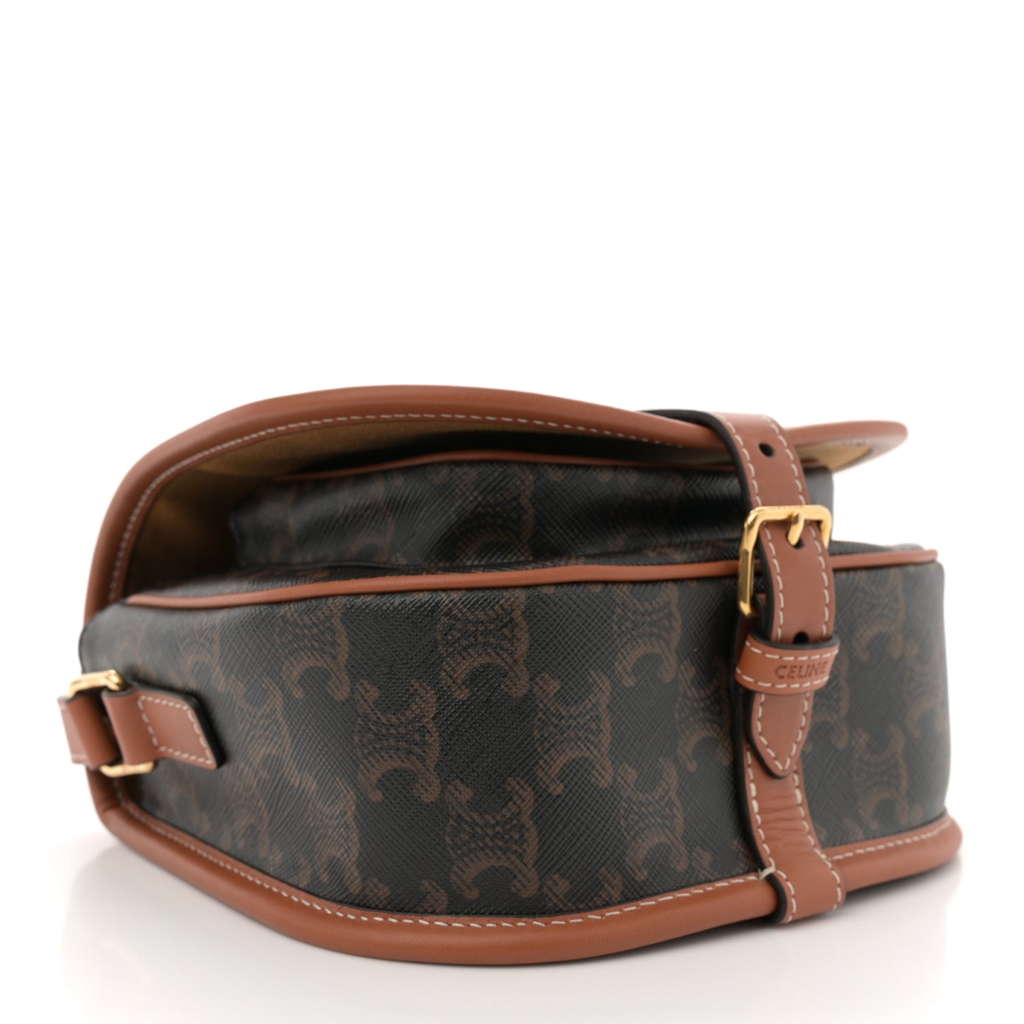 Triomphe Canvas Medium Folco Bag Tan