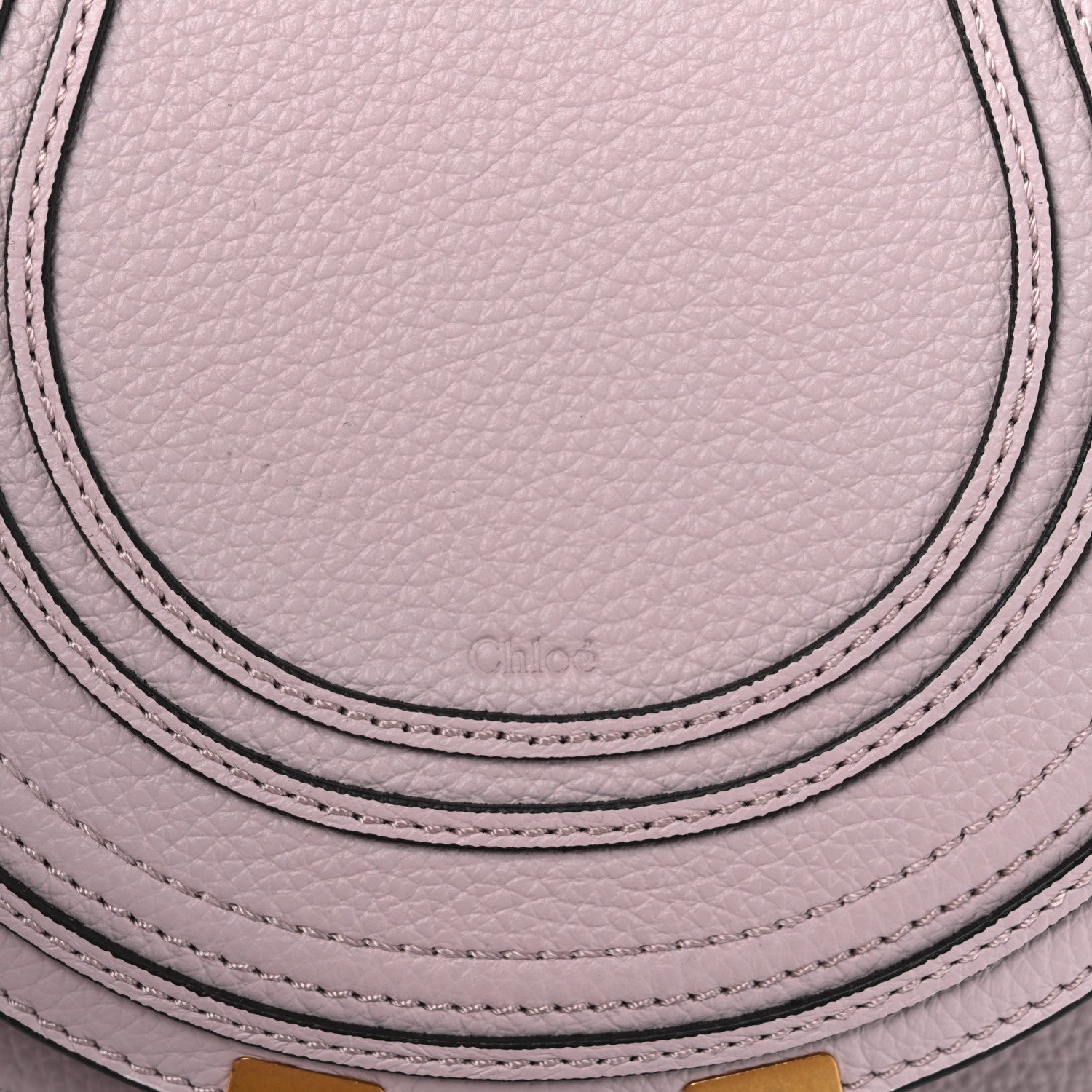 Chloe Grained Calfskin Small Marcie Saddle Bag Misty Lavender 7 of 9