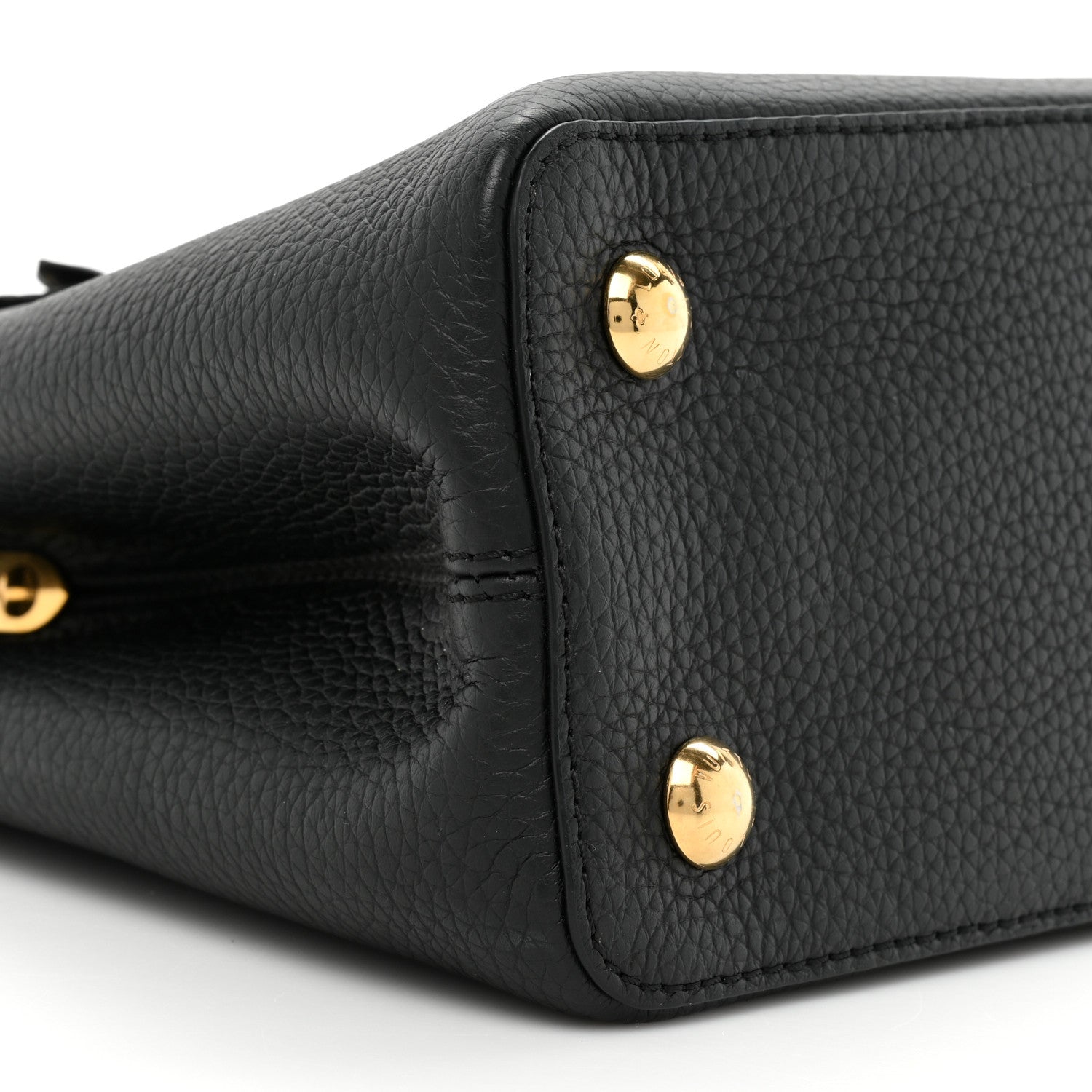Louis Vuitton Taurillon Metallic Flowers Capucines PM Black 8 of 14