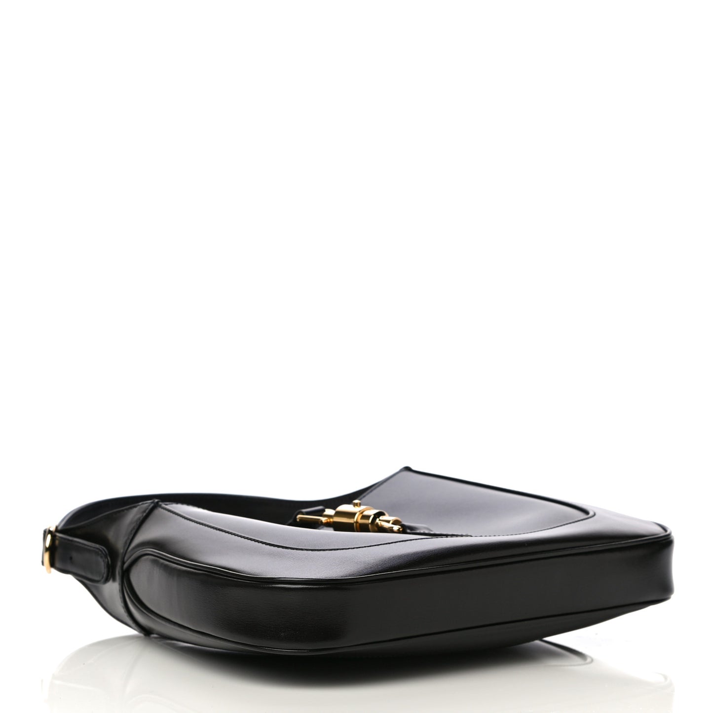 Boarded Dyana Lux Calfskin Small Jackie 1961 Hobo Black