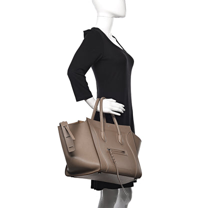 Celine Grained Calfskin Medium Phantom Luggage Taupe 2 of 12