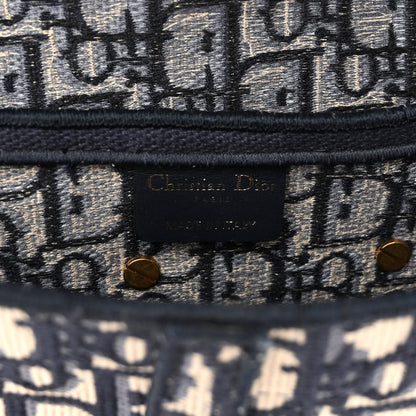 Christian Dior Oblique Embroidered Saddle Bag Blue 6 of 10