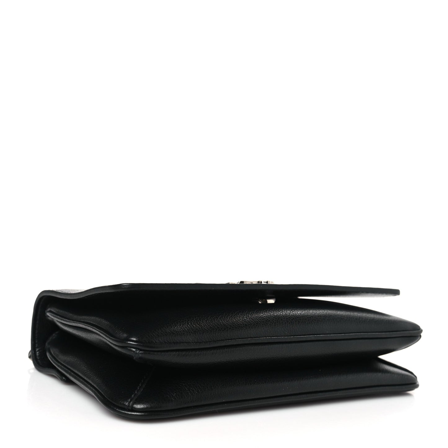 Soft Calfskin Chain Shoulder Bag Black