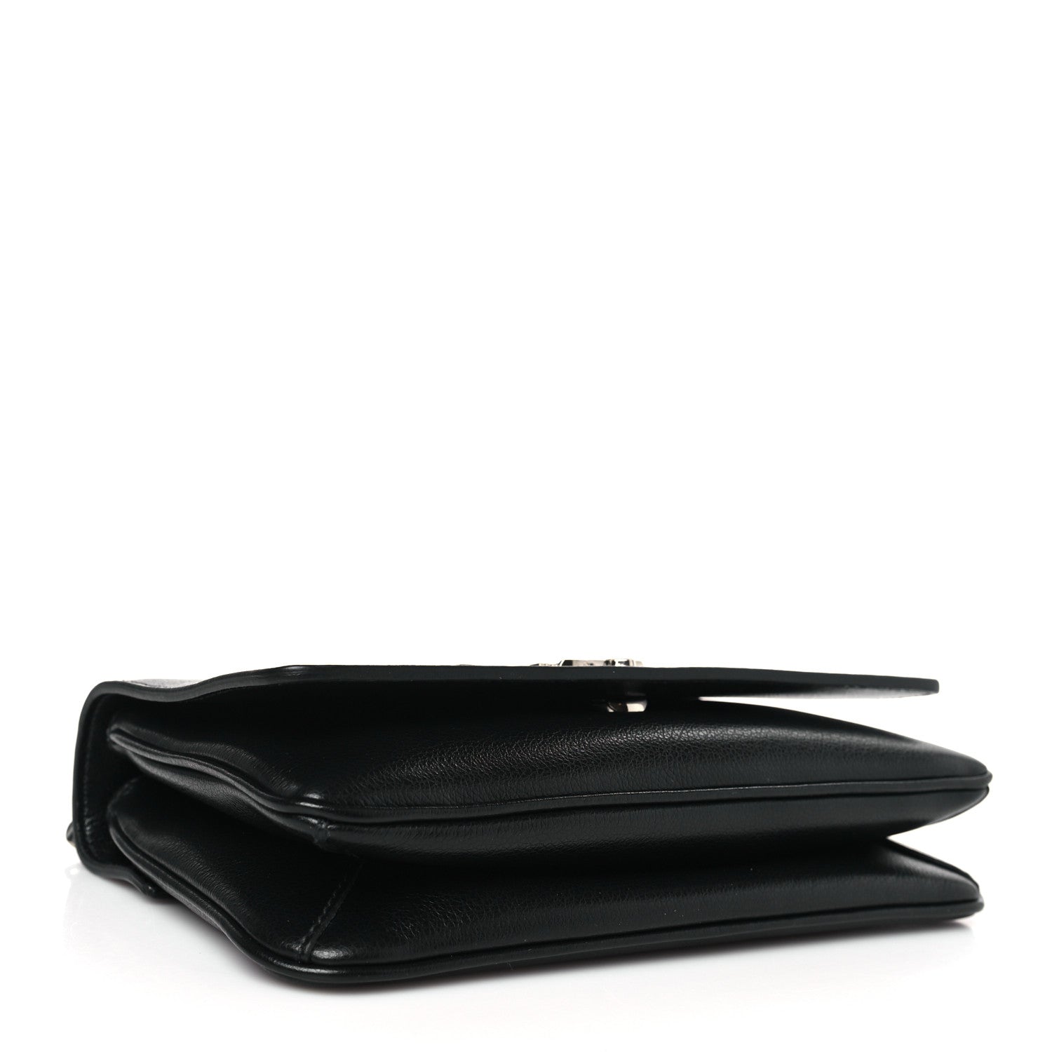 Prada Soft Calfskin Chain Shoulder Bag Black 4 of 8