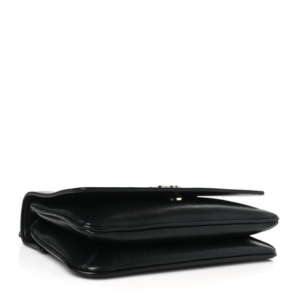 Prada Soft Calfskin Chain Shoulder Bag Black 4 of 8