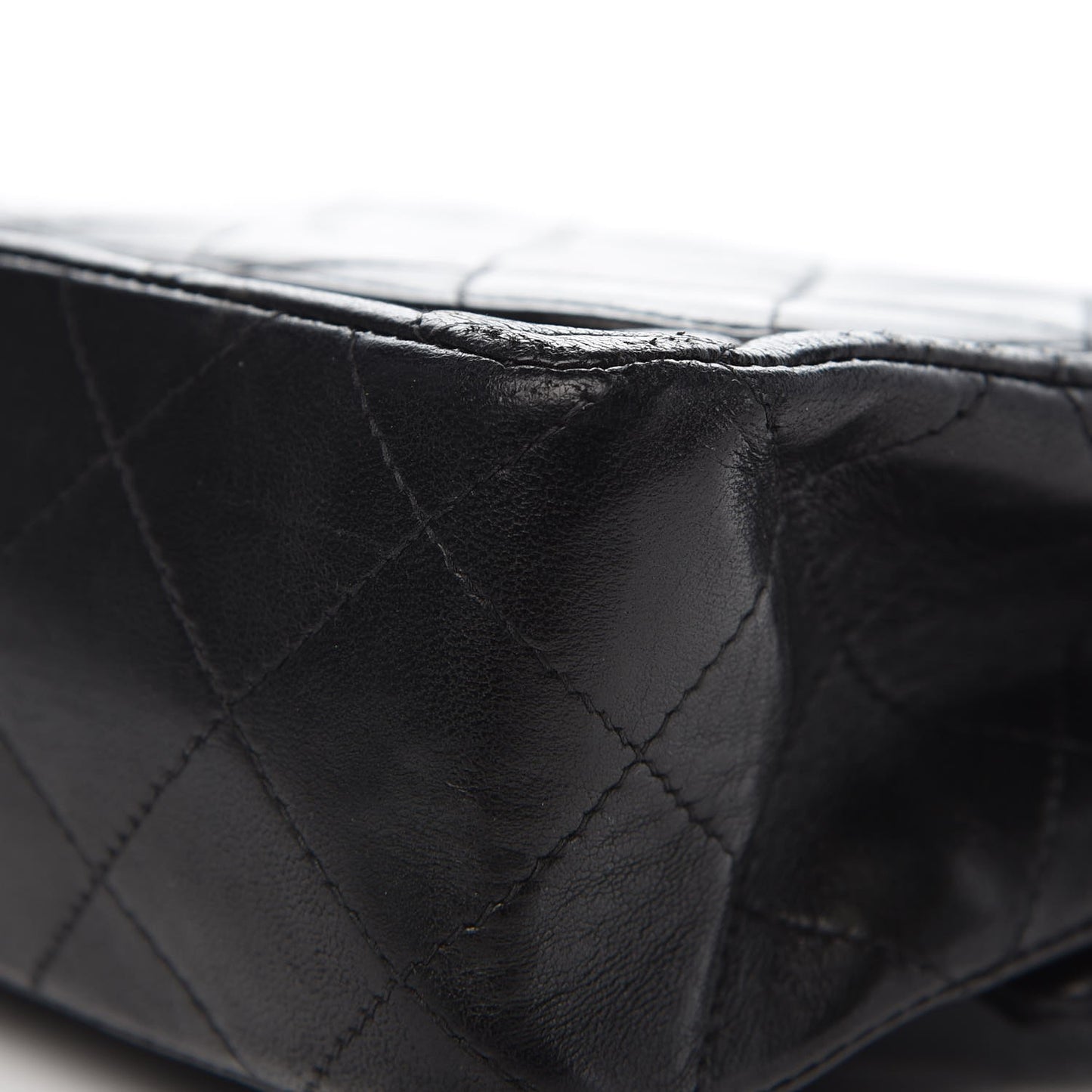 Lambskin Quilted Mini Square Flap Black