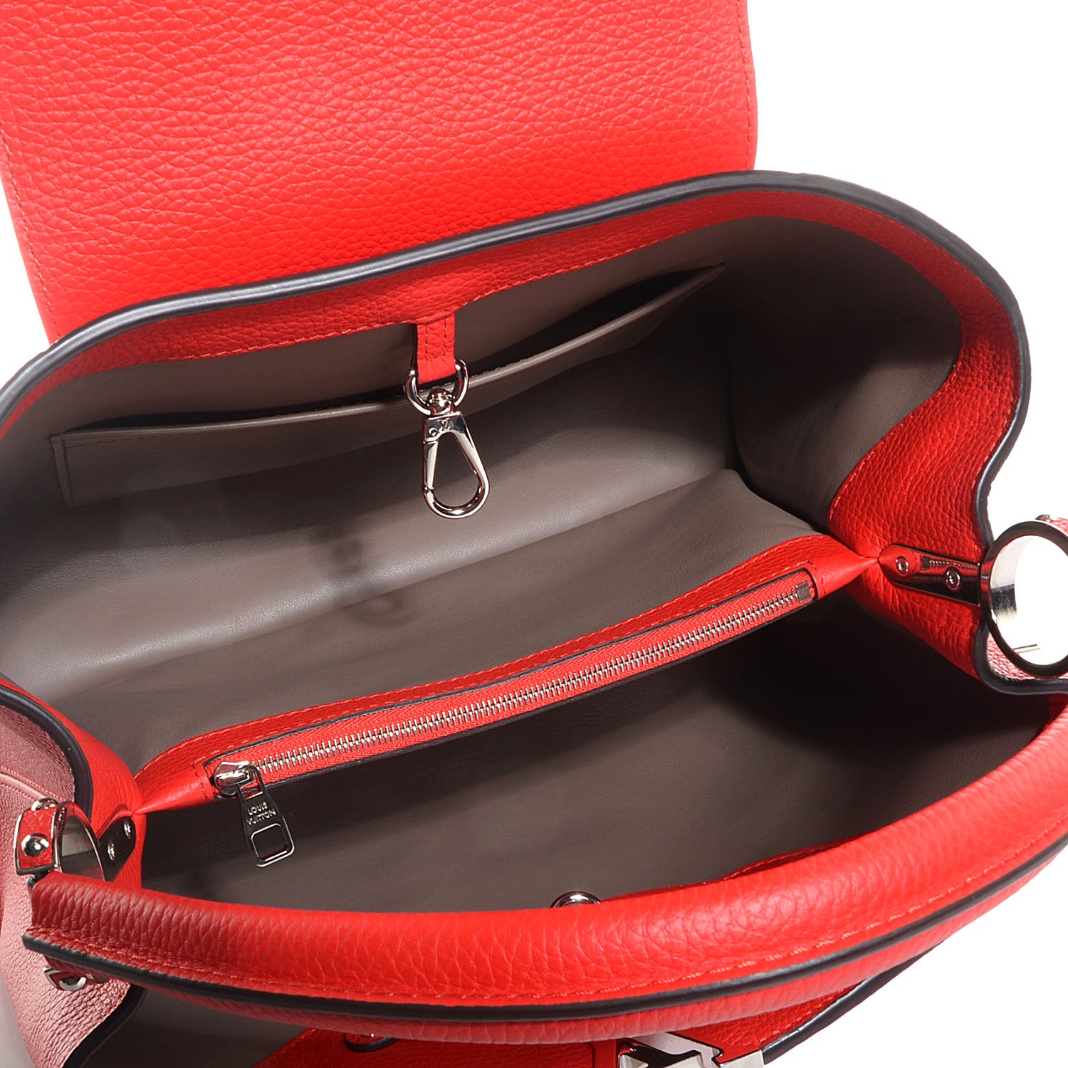 Louis Vuitton Taurillon Capucines MM Coquelicot 5 of 7