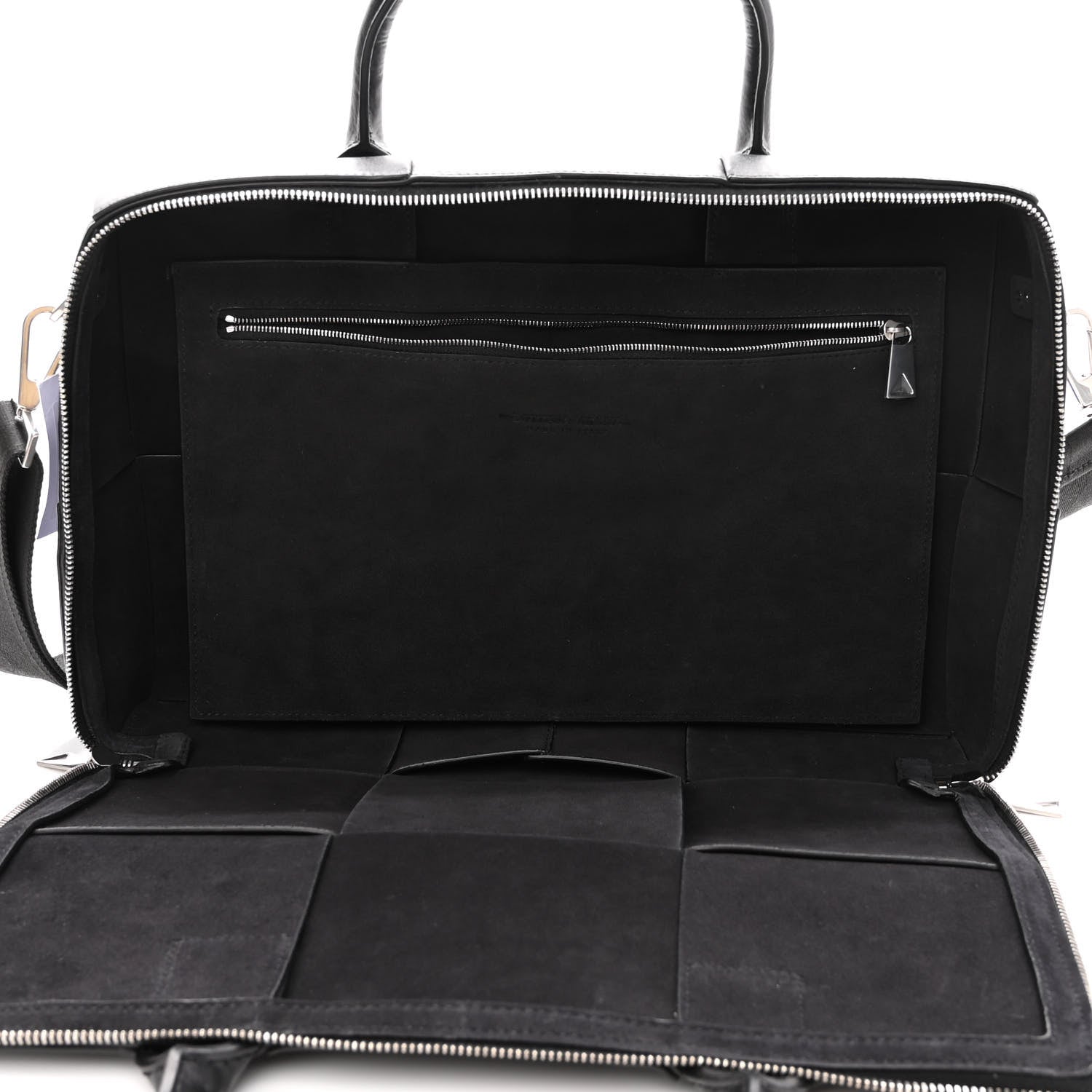 Bottega Veneta Calfskin Maxi Intrecciato Arco Briefcase Black 4 of 11