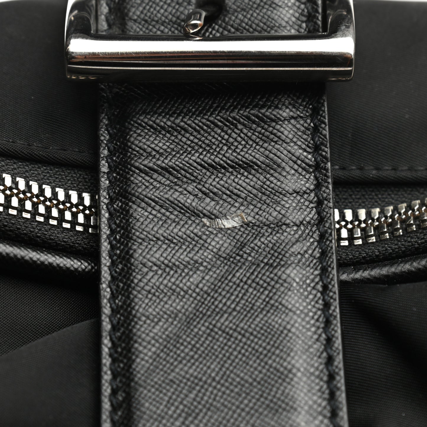 Tessuto Nylon Saffiano Suitcase Black