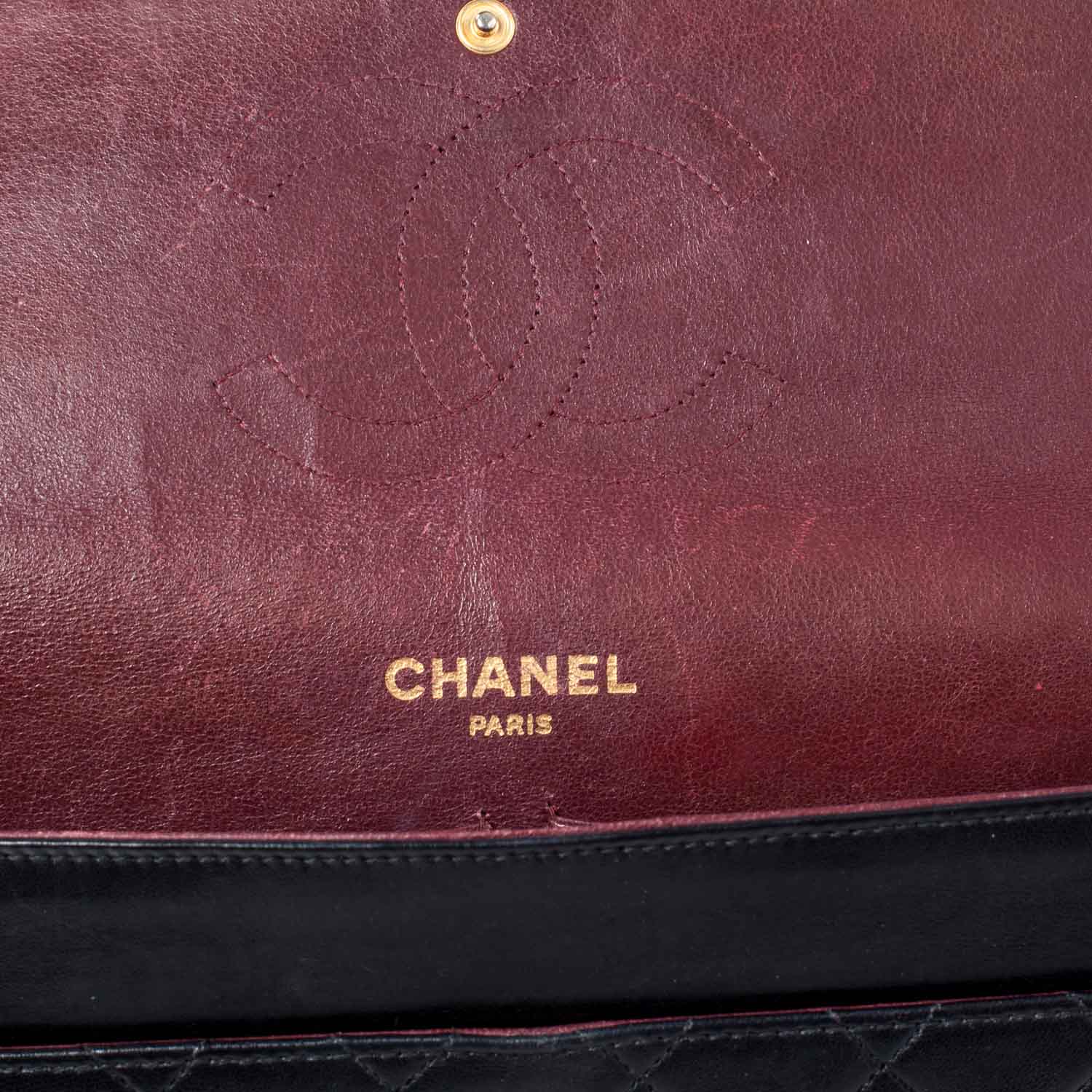 Chanel Lambskin Medium Mademoiselle Chain Double Flap Black 7 of 9