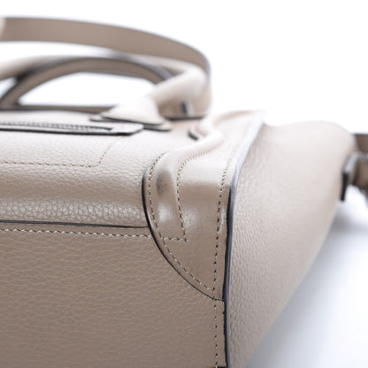 Celine Drummed Calfskin Nano Luggage Dune 12 of 12