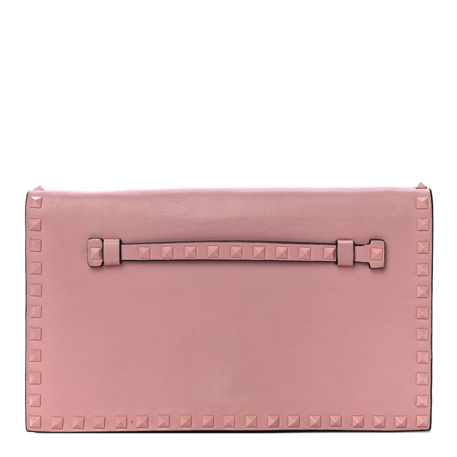 Valentino Garavani Nappa Monochrome Rockstud Wristlet Clutch Pop Gardenia 2 of 17