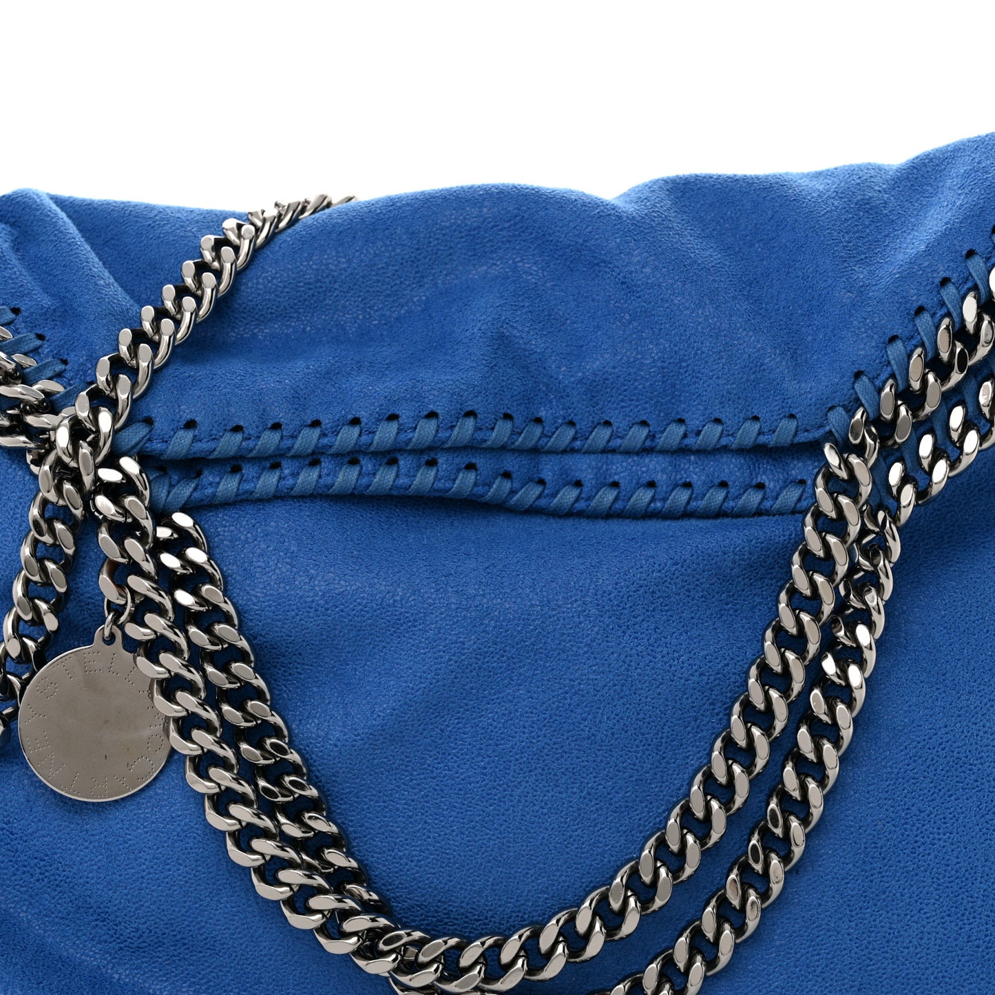 Shaggy Deer Falabella Fold Over Tote Royal Blue