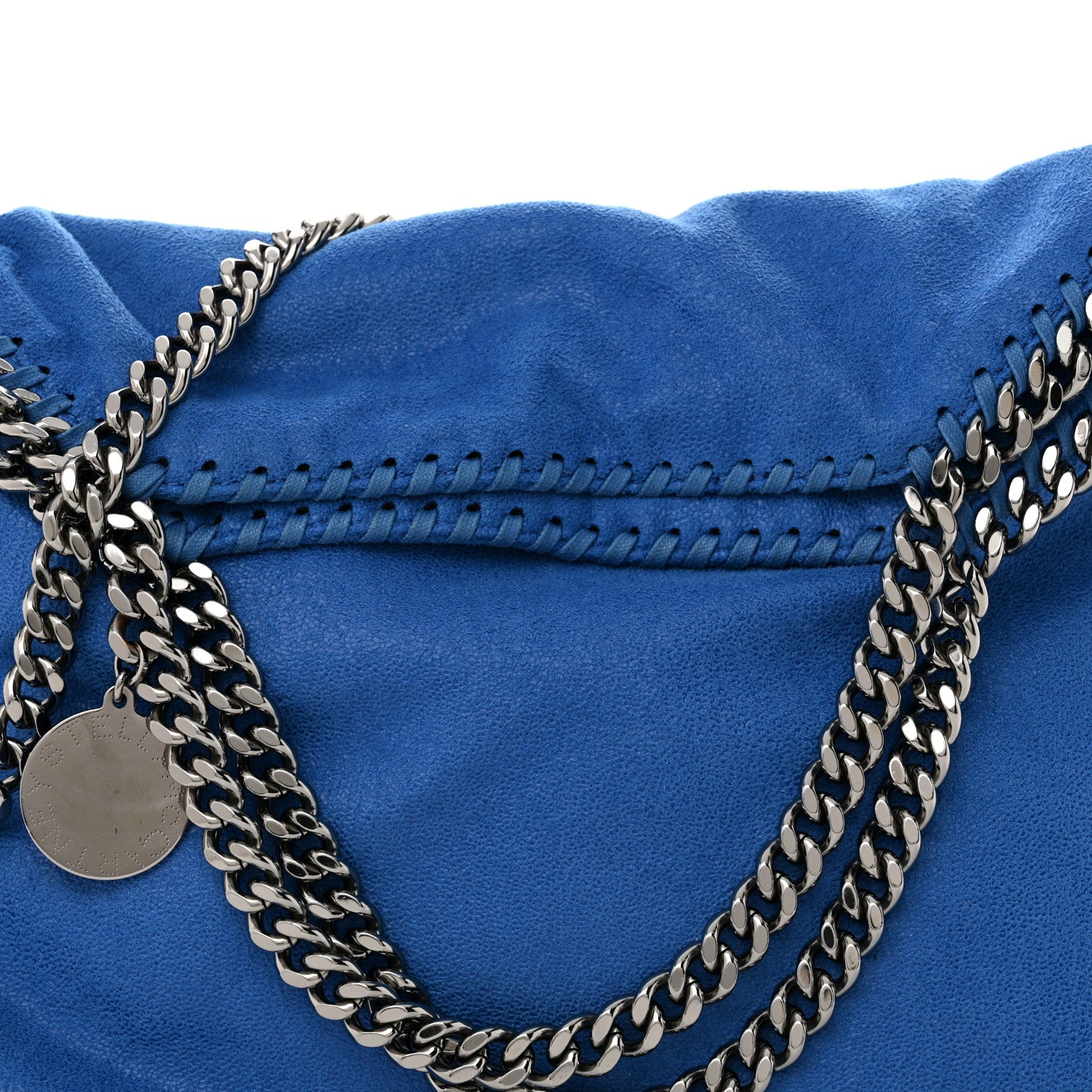 Stella McCartney Shaggy Deer Falabella Fold Over Tote Royal Blue 8 of 10