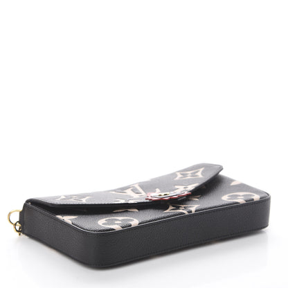 Louis Vuitton Empreinte Monogram Giant Crafty Pochette Felicie Black Creme 3 of 8