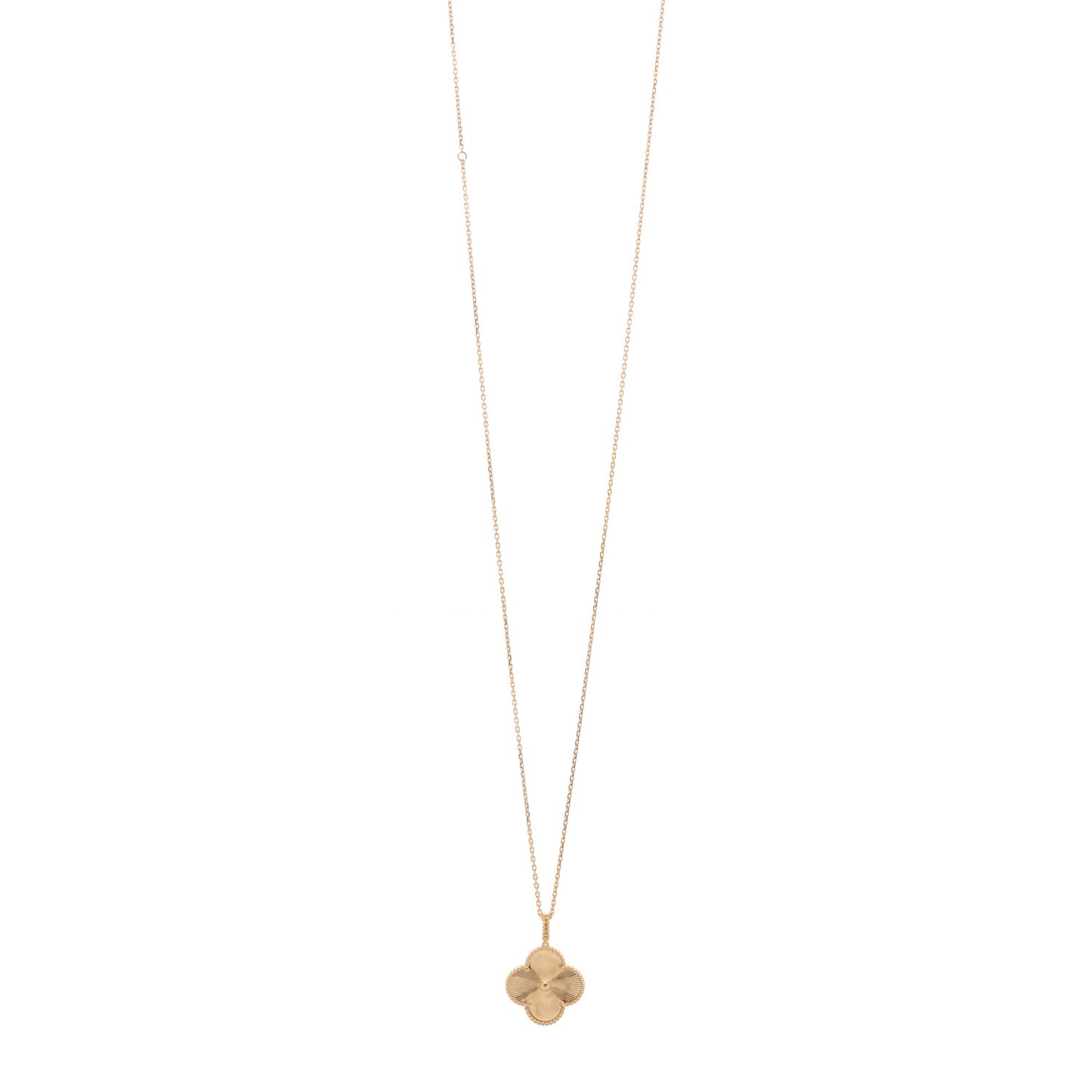 18K Yellow Gold Guilloche Magic Alhambra Long Necklace