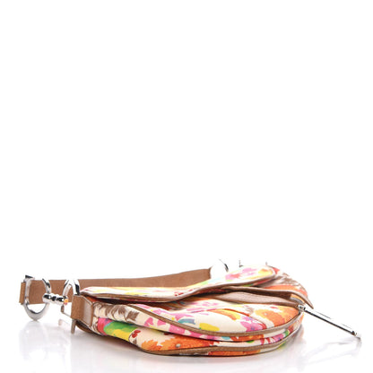 Christian Dior Canvas Floral Saddle Bag 4 of 11