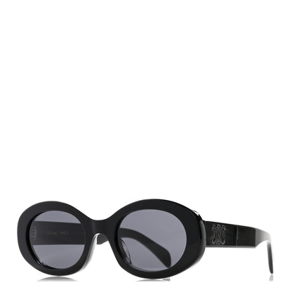 Celine Acetate Triomphe 01 Sunglasses CL 40194U Black 1 of 10