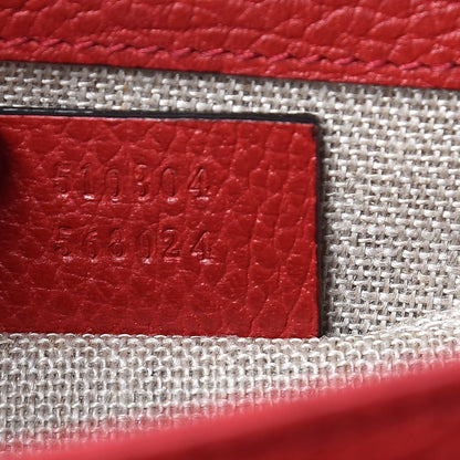 Gucci Dollar Calfskin Small Interlocking G Shoulder Bag Red 7 of 9