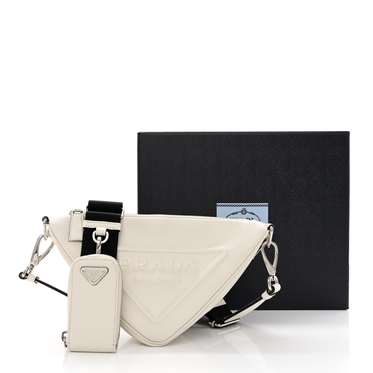 Grace Lux Triangle Shoulder Bag White