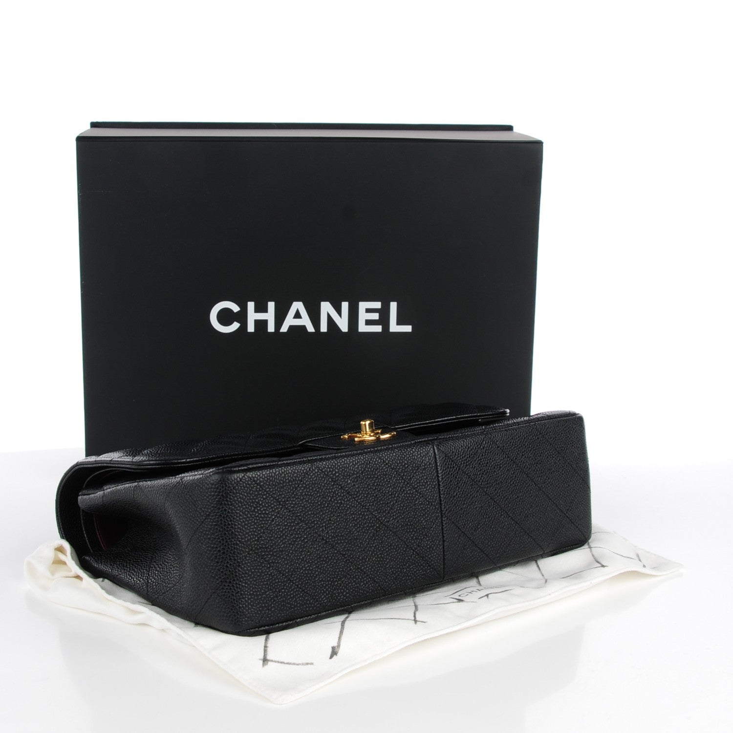Chanel Caviar Quilted Jumbo Double Flap Black 4 of 9