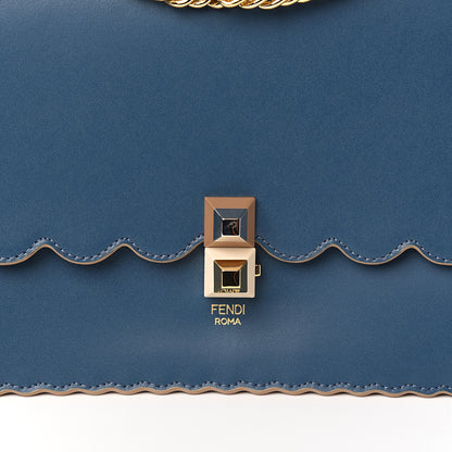 Fendi Vitello Liberty Scalloped Studded Kan I Shoulder Bag Balena 9 of 9