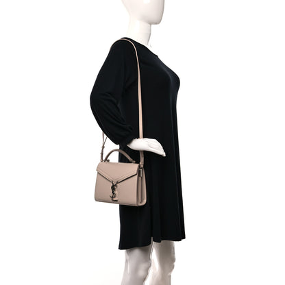 Saint Laurent Grain de Poudre Mini Classic Monogram Cassandra Top Handle Marble Pink 2 of 14