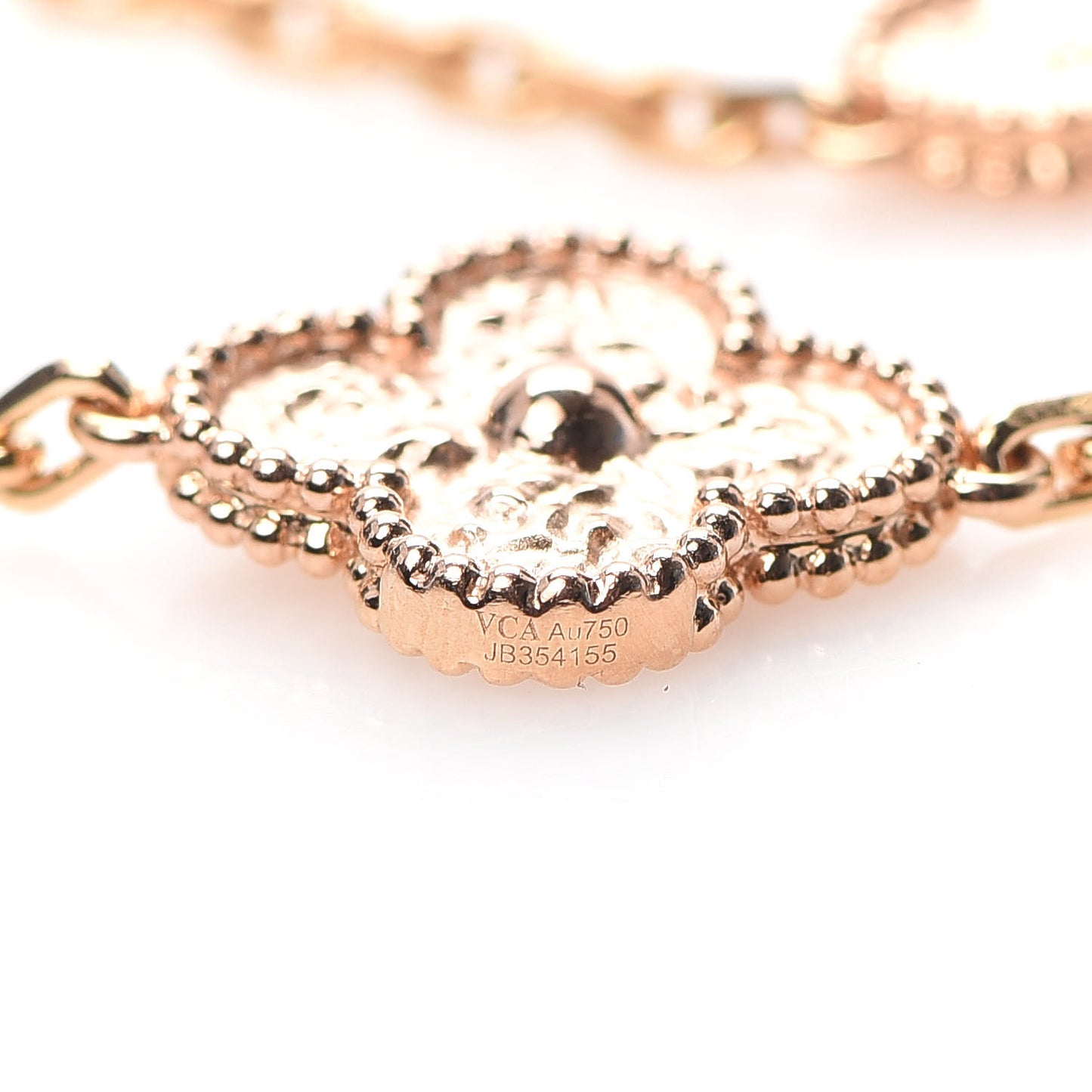 18K Rose Gold 5 Motifs Vintage Alhambra Bracelet