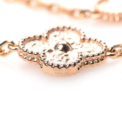 Van Cleef & Arpels 18K Rose Gold 5 Motifs Vintage Alhambra Bracelet 5 of 5
