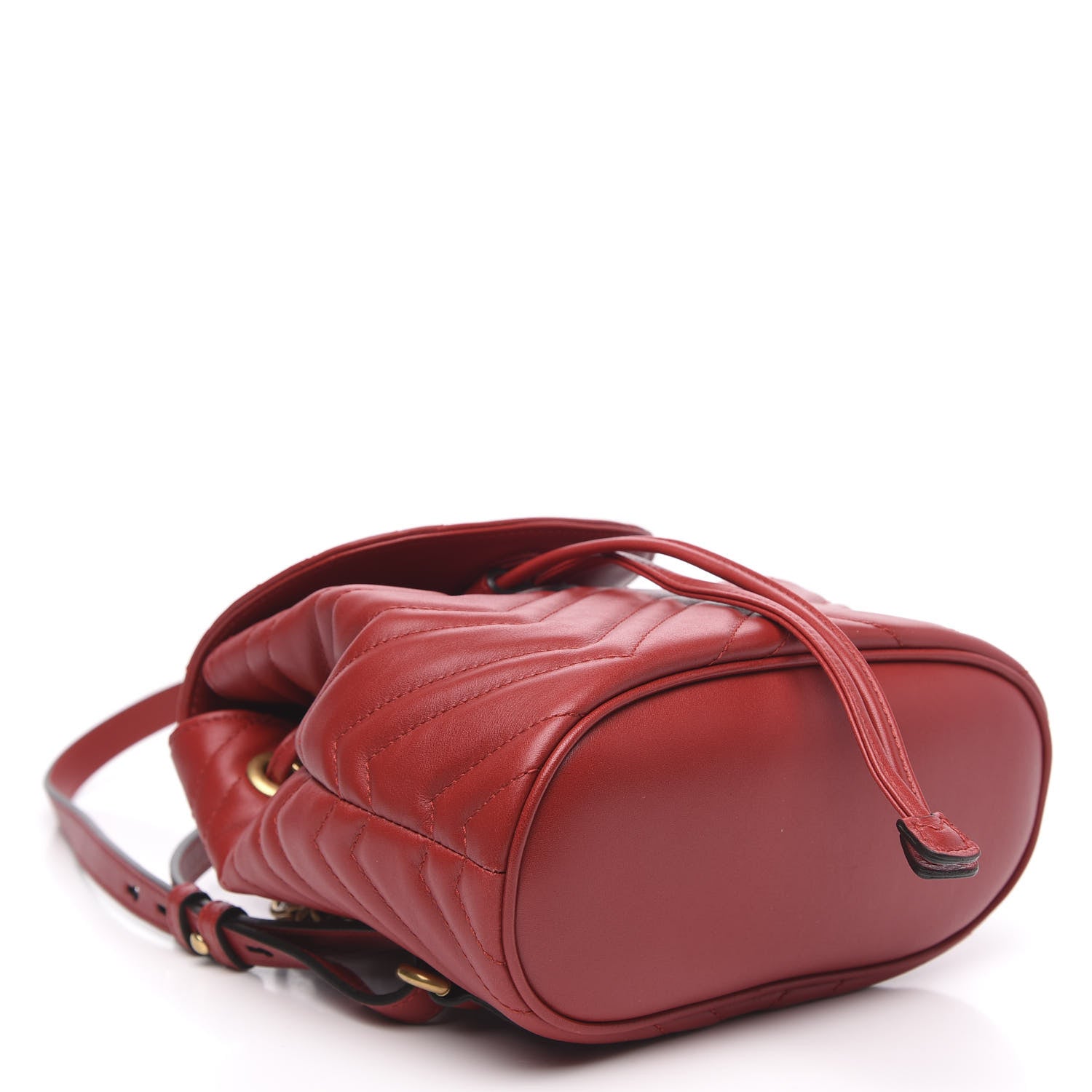 Gucci Calfskin Matelasse GG Marmont Flap Backpack Hibiscus Red 3 of 8